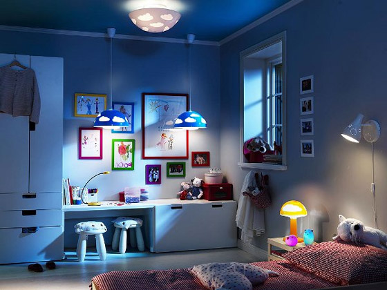 Комбінація різноманітних джерел освітлення, яка в будь-який момент задовольнить зміни уподобань маленького господаря кімнати