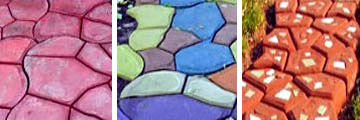 Вид кольорового бетону в залежності від способу забарвлення