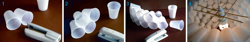 Як зробити абажур з пластикових стаканів