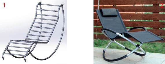 Конструкції садових крісел-качалок з сталевих труб