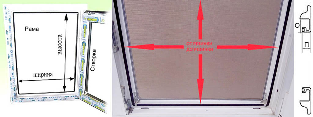 Заміри віконного отвору під установку противомоскитной сітки